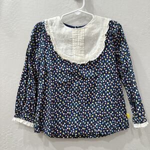 Little Bird by Jools Oliver Navy Blue floral Long Sleeve Blouse
